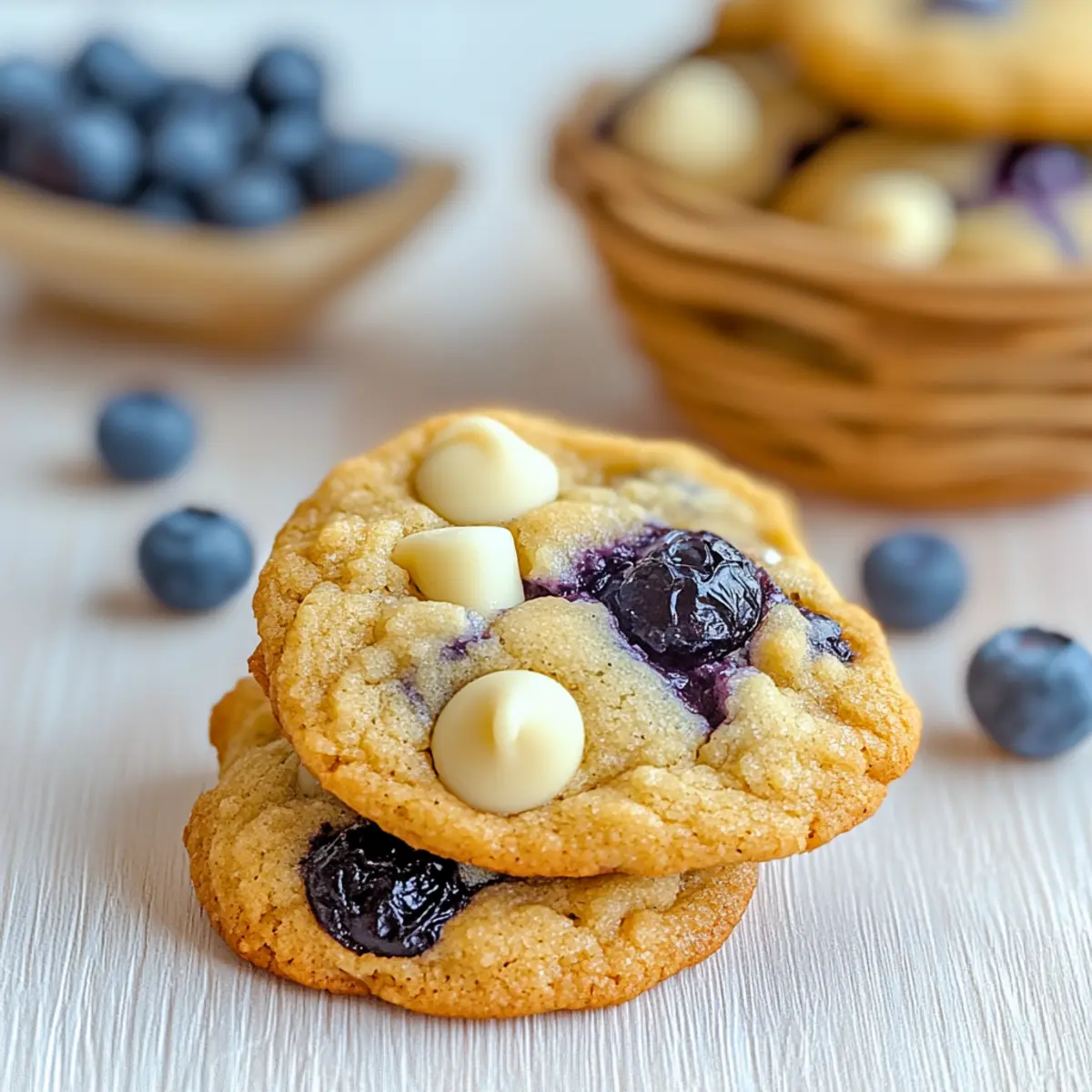 Blueberry White Chocolate Chip Cookies