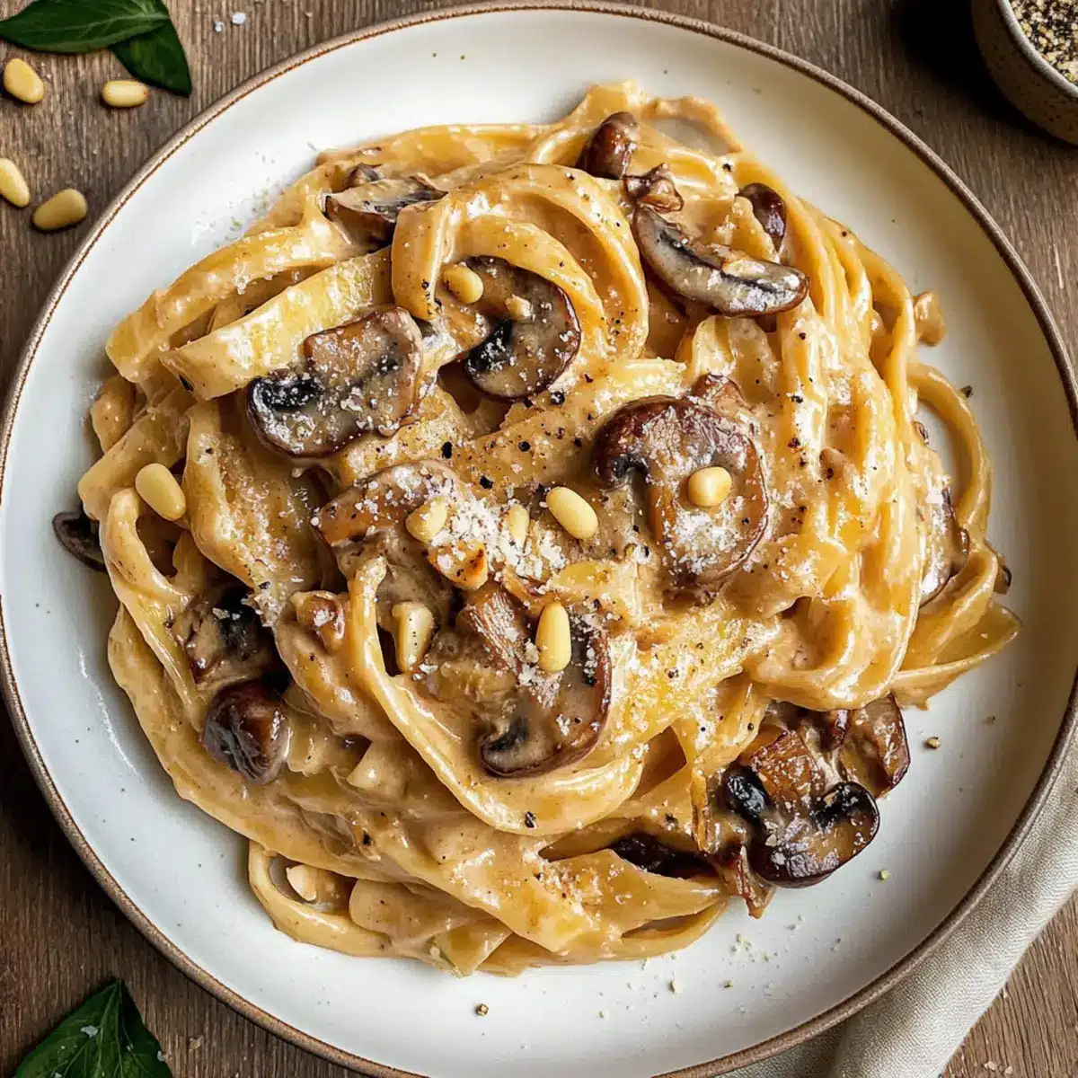 Caramelized Leek and Mushroom Pasta