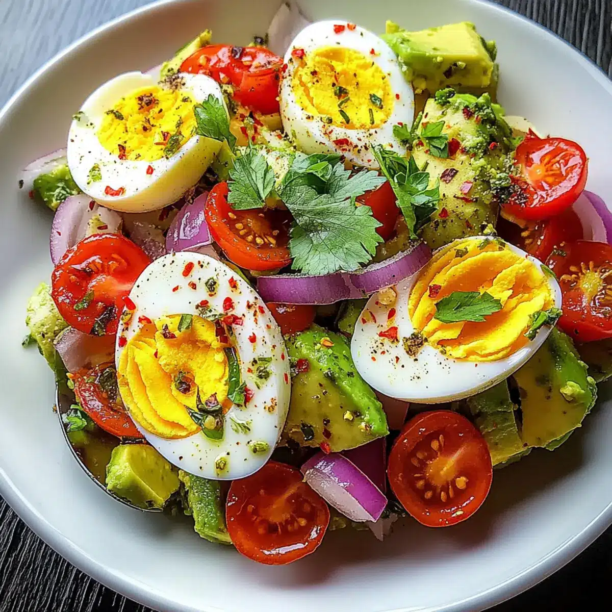 Workout Egg Avocado Salad