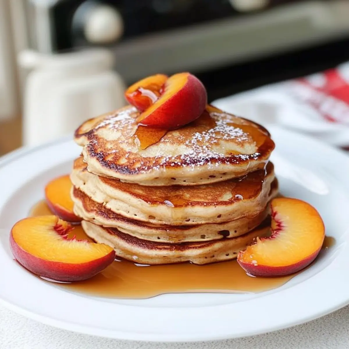 Cinnamon Peach Pancakes