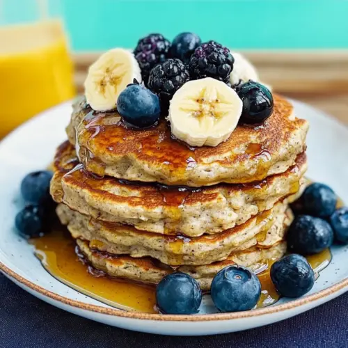 Healthy Banana Oatmeal Pancakes