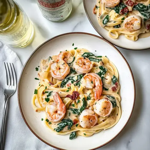 Creamy Tuscan Shrimp Linguine