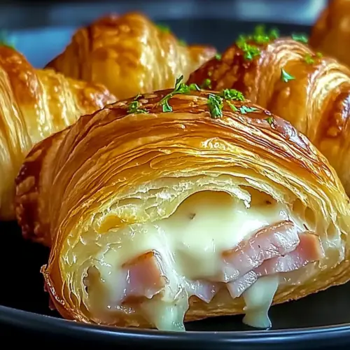 Air Fryer Ham Cheese Croissants