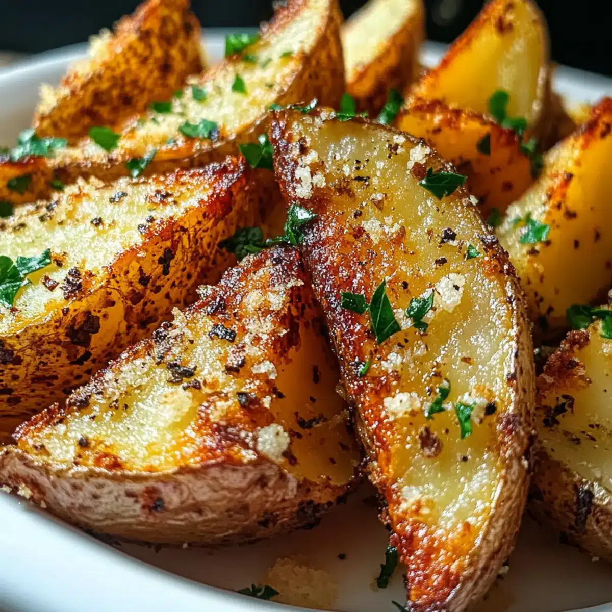 Baked Garlic Parmesan Potato Wedges
