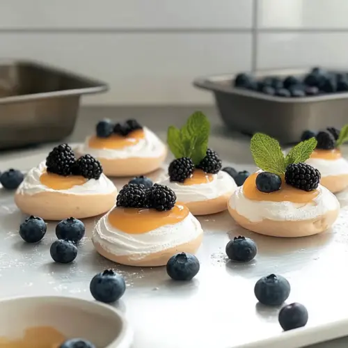 Mini Meringues with Lemon Curd